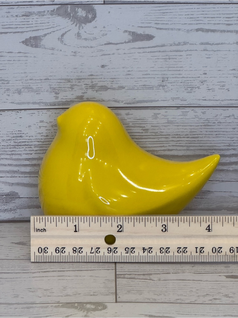 Yellow Ceramic Bird Figurines - Set of 3 - Picture 8 of 8